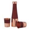 Choice CoCo Copper Water Bottle with 2 Glasses, Perfect for Gifting and Everyday Use