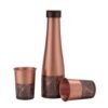 Choice Wave Rustic Copper Water Bottle with 2 Glasses, Perfect for Gifting and Daily Use