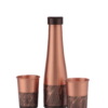 Copper Bottle and Glass Set